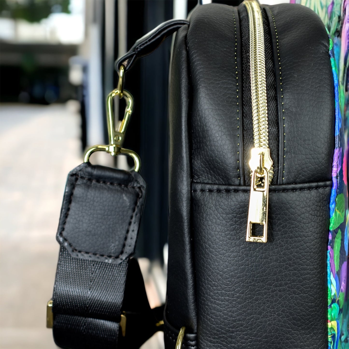 Mini Stylish Floral Backpack Purse