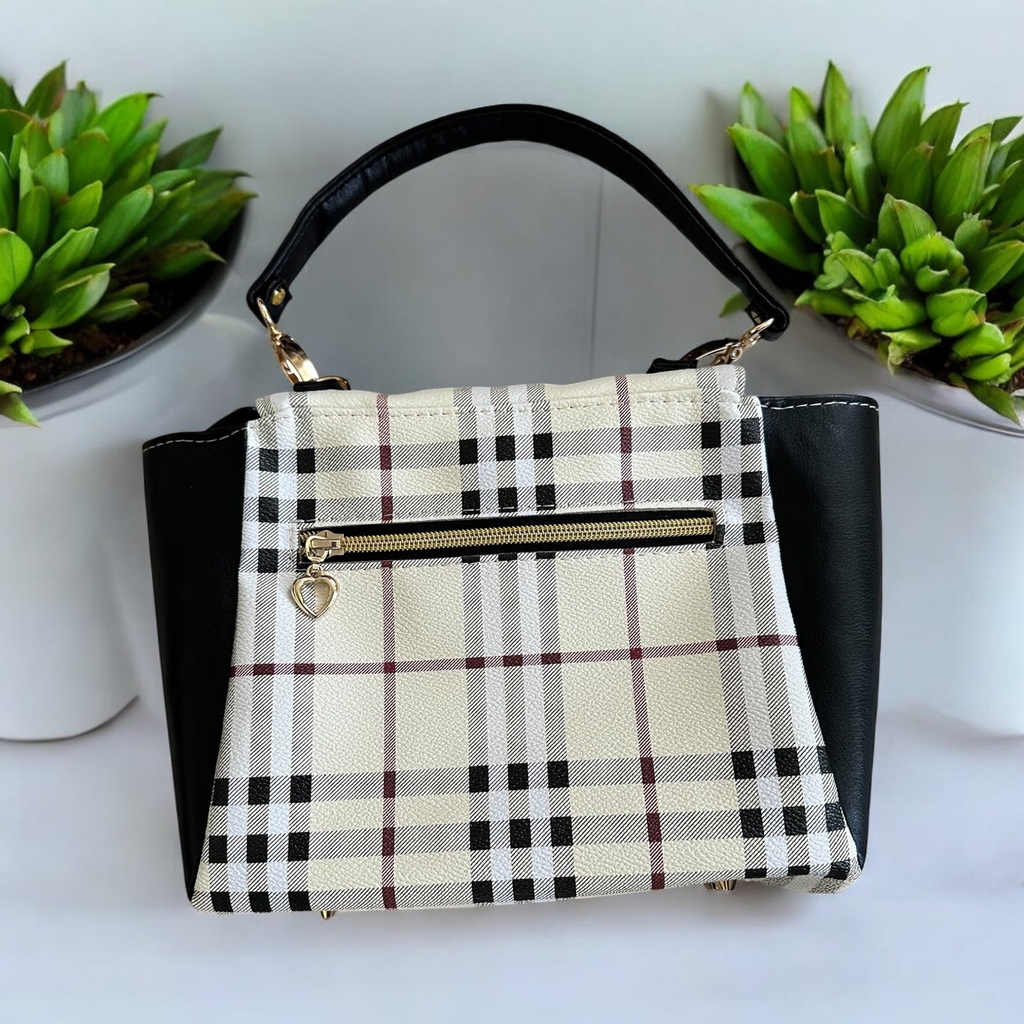 Samantha Plaid Handbag