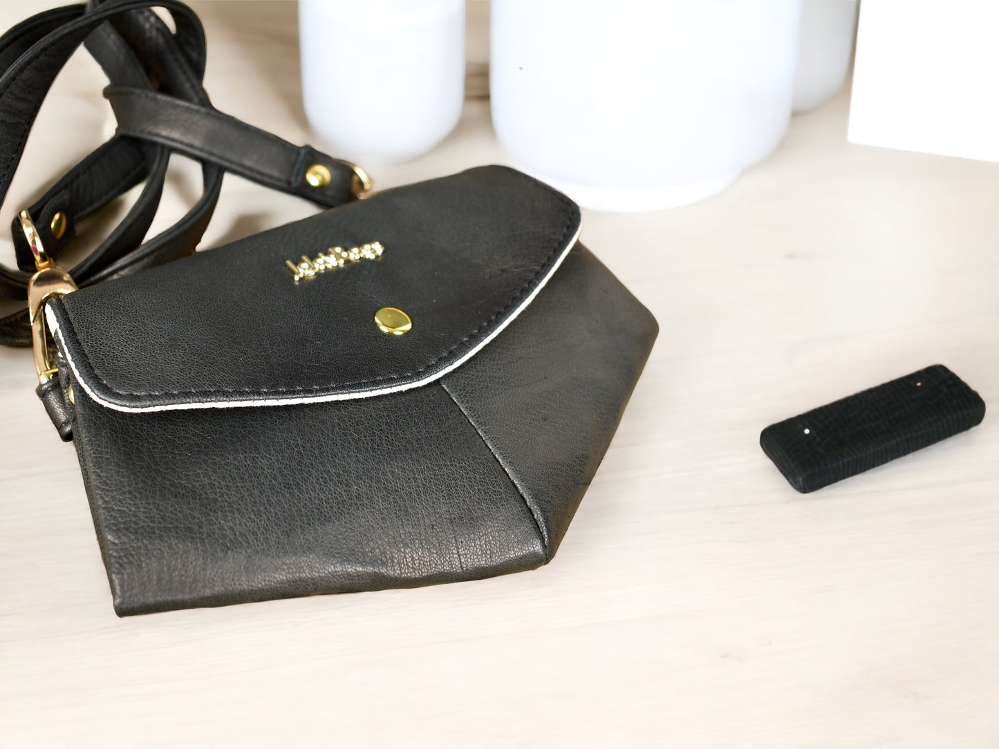 Black Skye Crossbody Leather