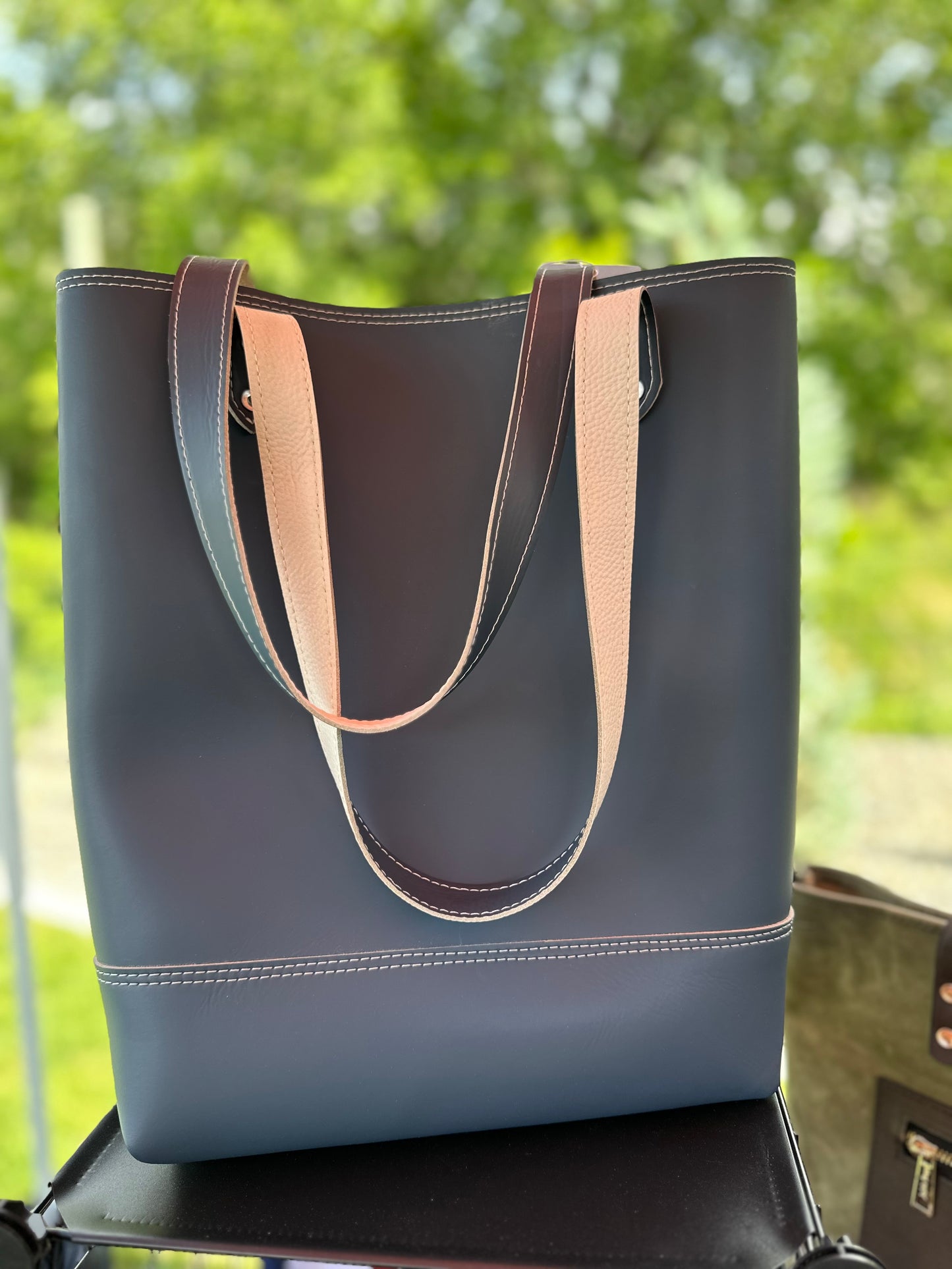 Double Sided Leather Tote