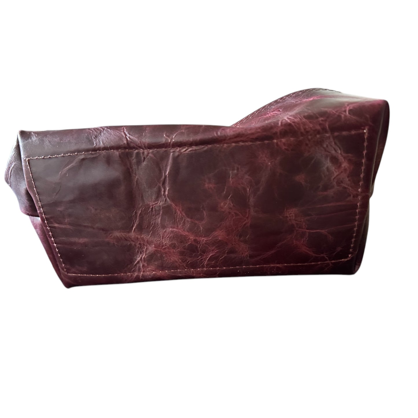 Two Tone Leather Tote Bag