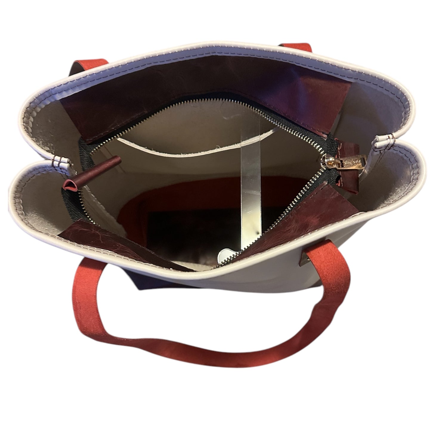 Two Tone Leather Tote Bag