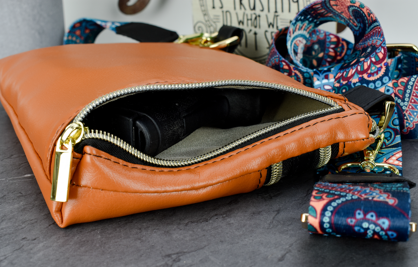 Stylish Conceal Carry Purse - Compact Crossbody Purse