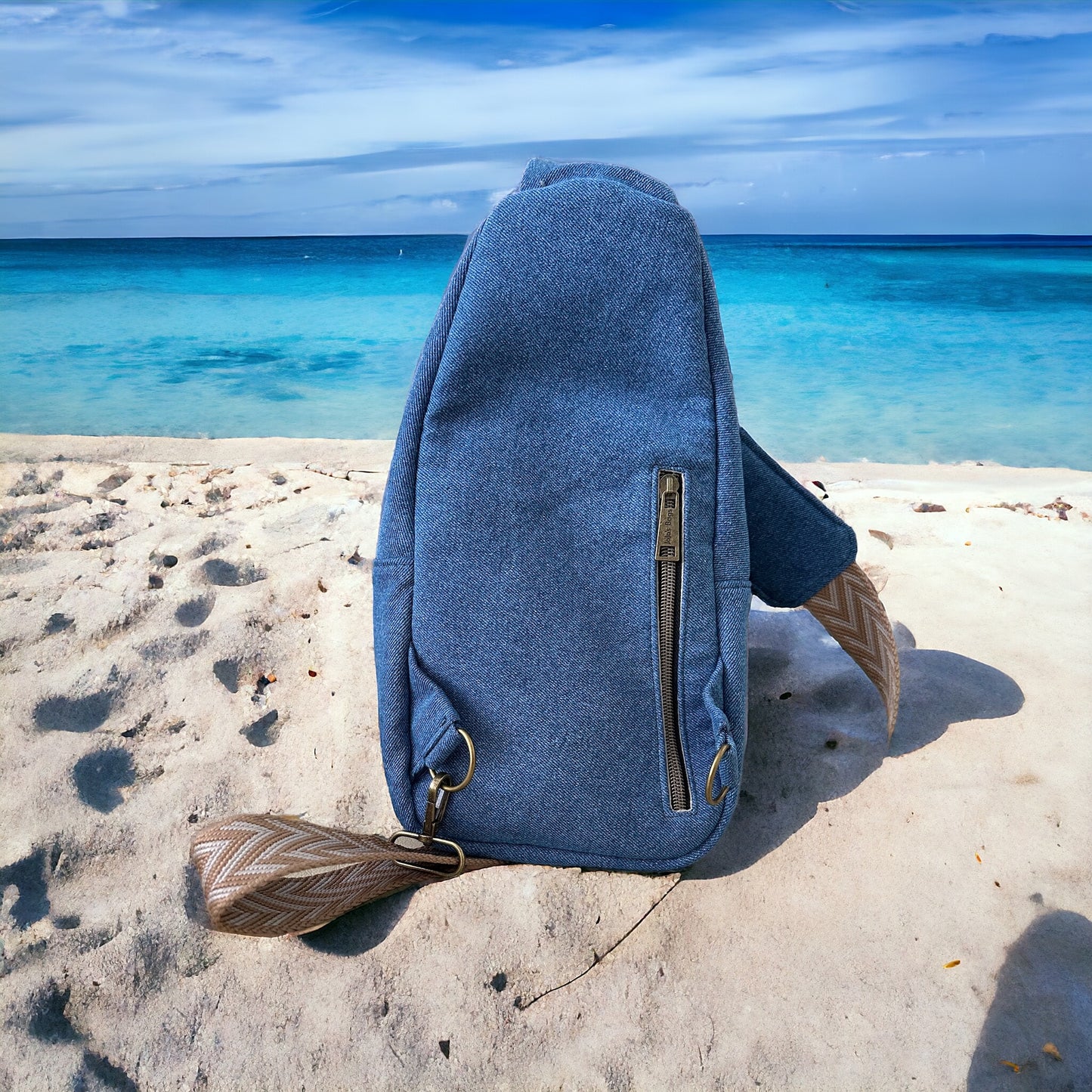 Denim Canvas Sling Bag