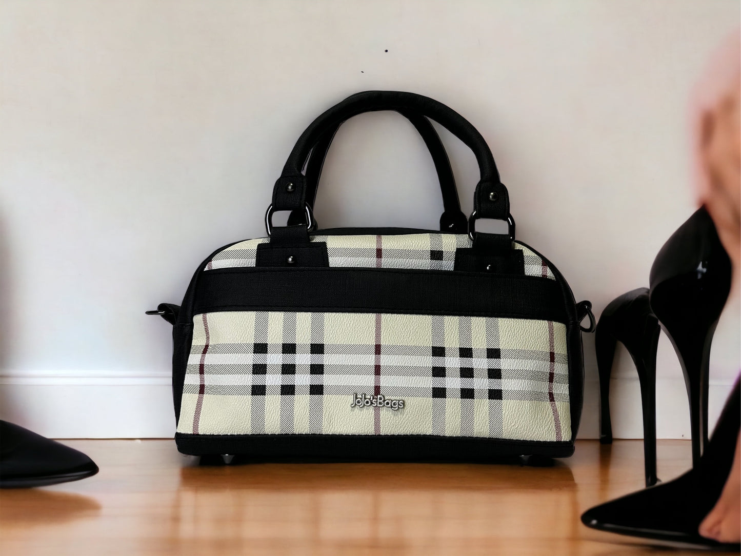 Designer Styled Plaid Crossbody Purse