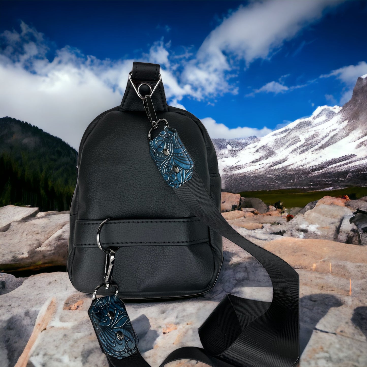 Mini Stylish Black Backpack Purse