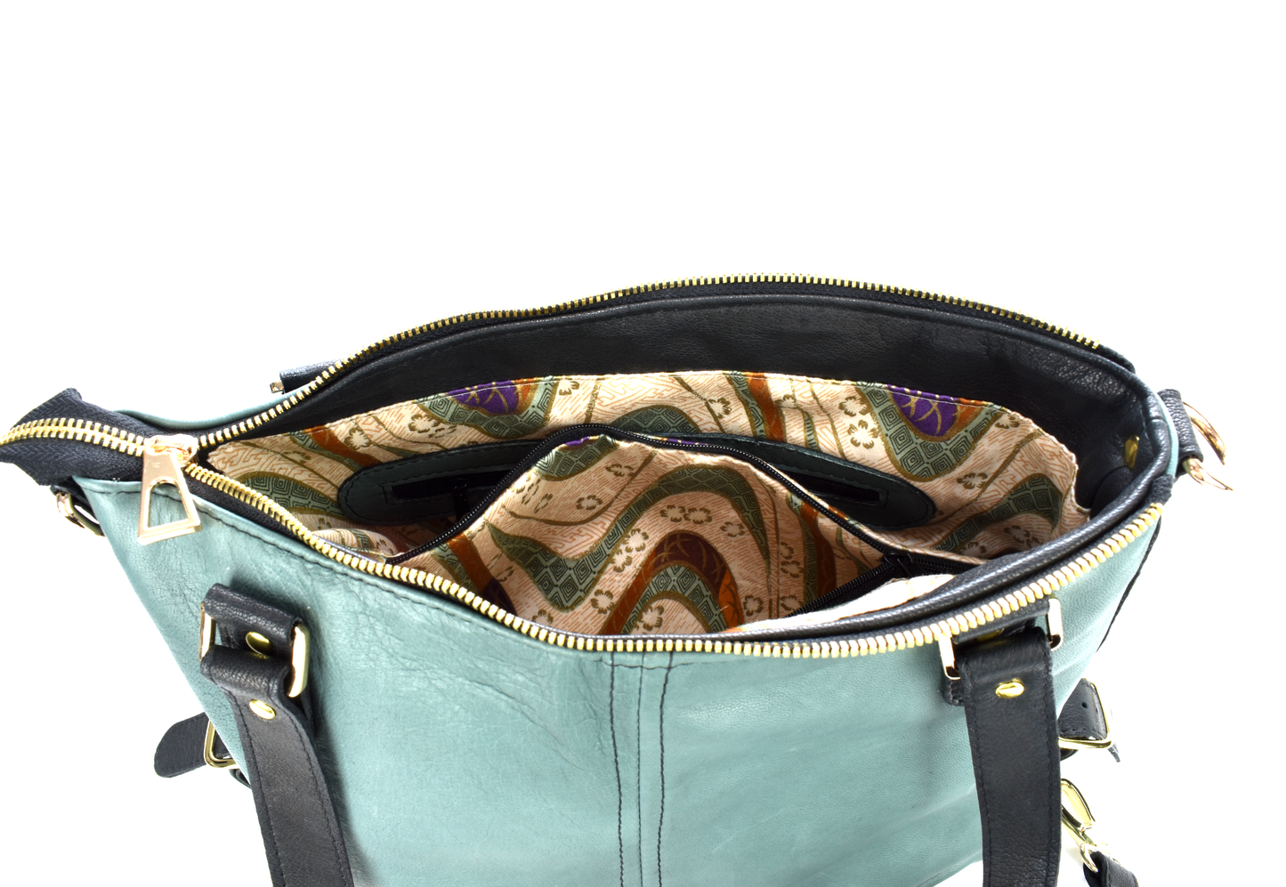 Juliet Green Leather Shoulder Bag Hobo Style