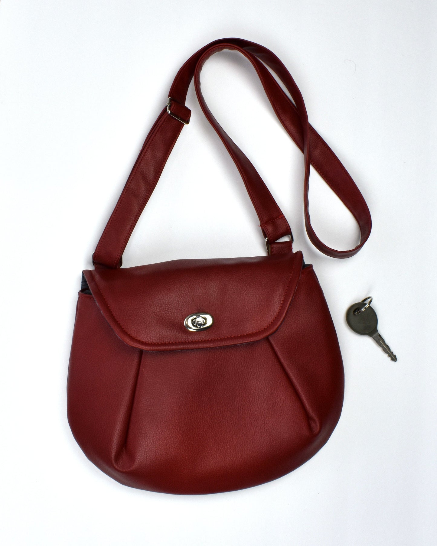Women's Shoulder Bag - Red Crossbody Purse - Ladies Purse - Faux Leather Satchel - Medium Sized Handbag - Mother's Day Gift for Mom