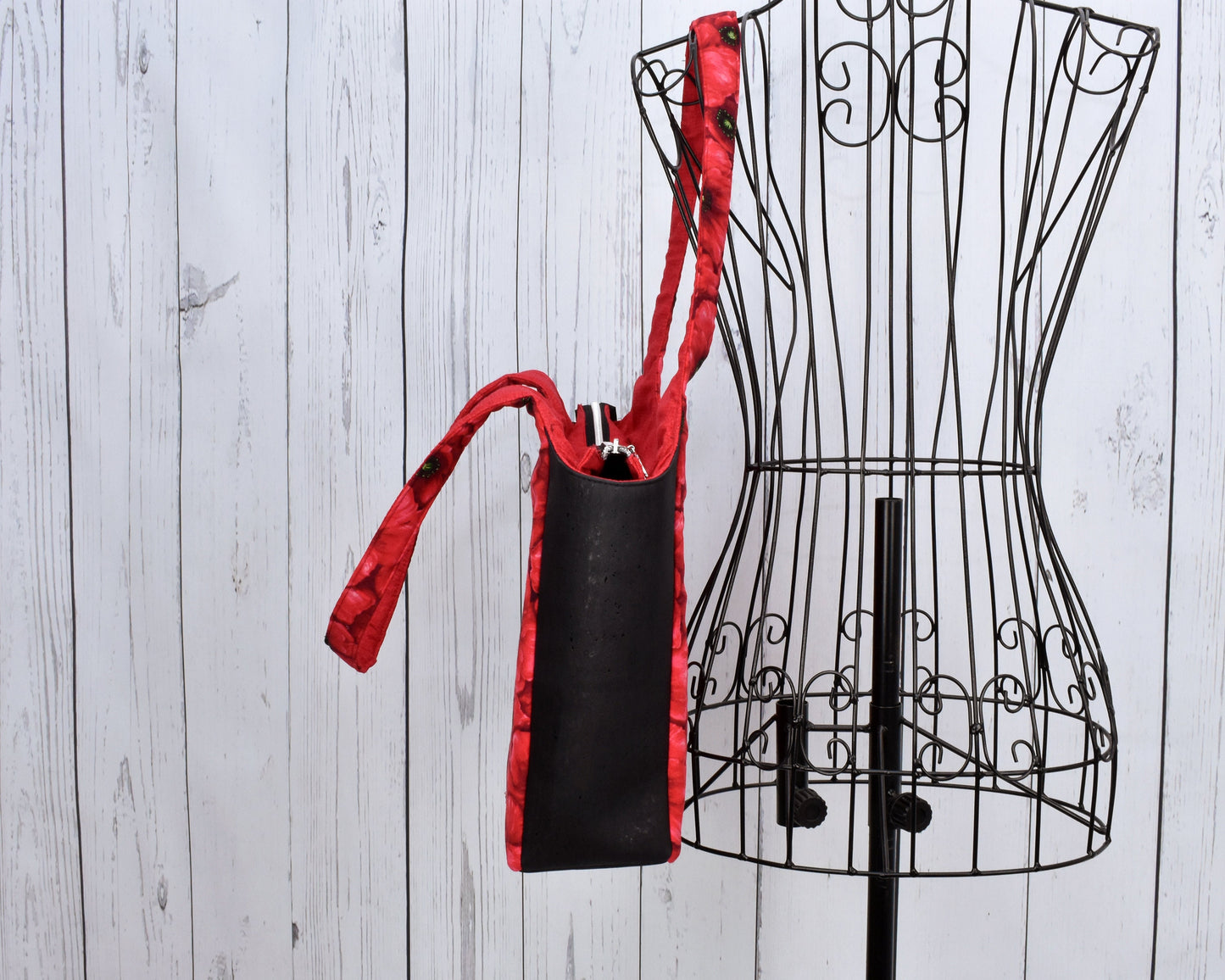 Vegan Cork Shoulder Bag - Ladies Purse - Mother's Day Gift for Mom - Large Satchel for Ladies - Gift for Purse Collector - Fabric Purse