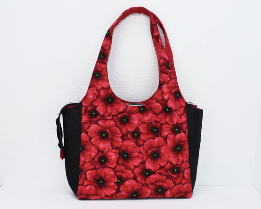 Vegan Cork Shoulder Bag - Ladies Purse - Mother's Day Gift for Mom - Large Satchel for Ladies - Gift for Purse Collector - Fabric Purse