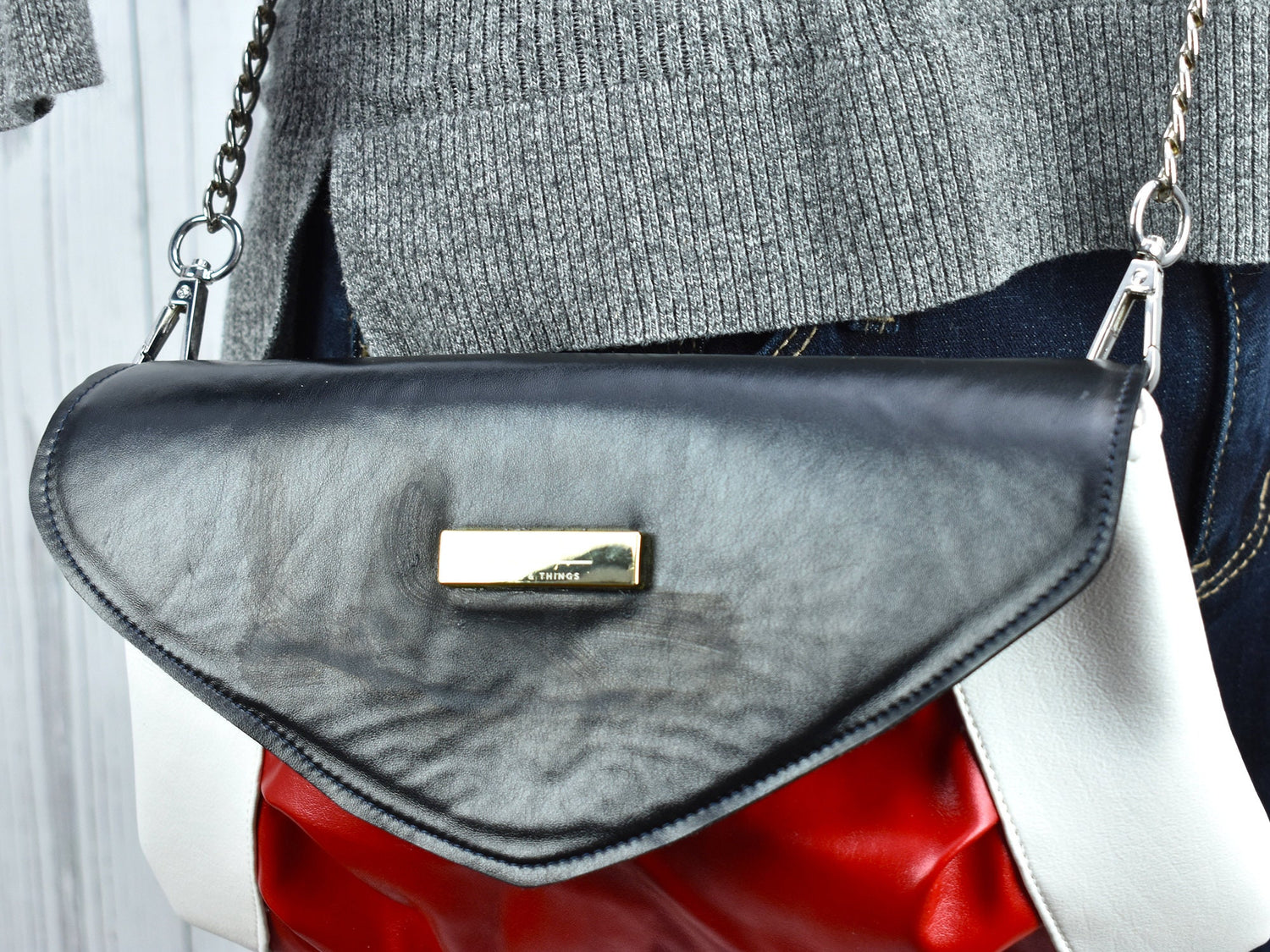 Women's Evening Clutch Purse - Minimulist Ladies Satchel - Bag for Wedding - Faux Leather Purse - Statement Piece - Gift for Mother's Day