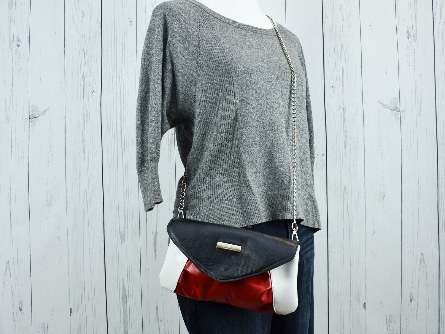 Women's Evening Clutch Purse - Minimulist Ladies Satchel - Bag for Wedding - Faux Leather Purse - Statement Piece - Gift for Mother's Day