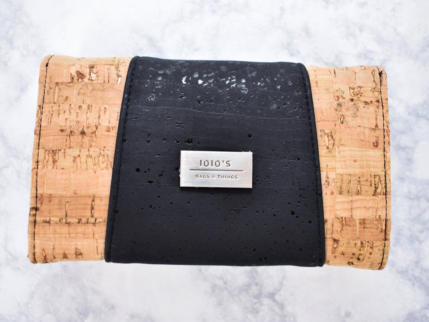 Compact Wallet - Vegan Eco Friendly Small Clutch - Personalizable - Special Idea for Someone - Earth Friendly - Two Toned