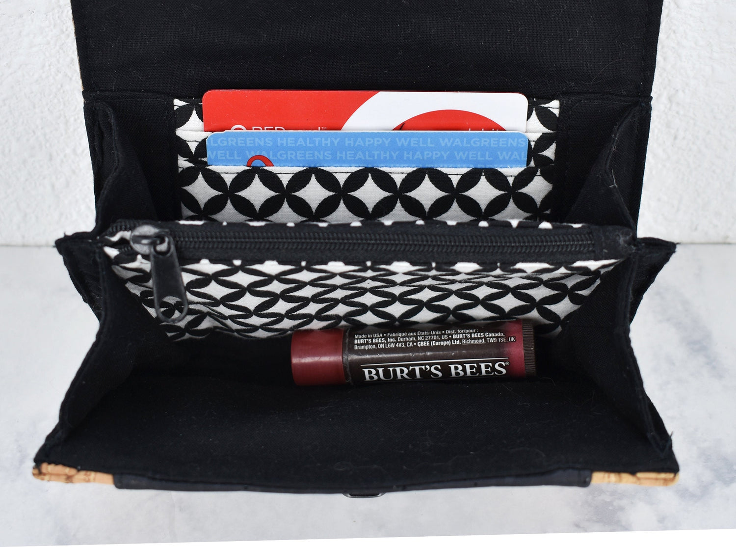 Compact Wallet - Vegan Eco Friendly Small Clutch - Personalizable - Special Idea for Someone - Earth Friendly - Two Toned