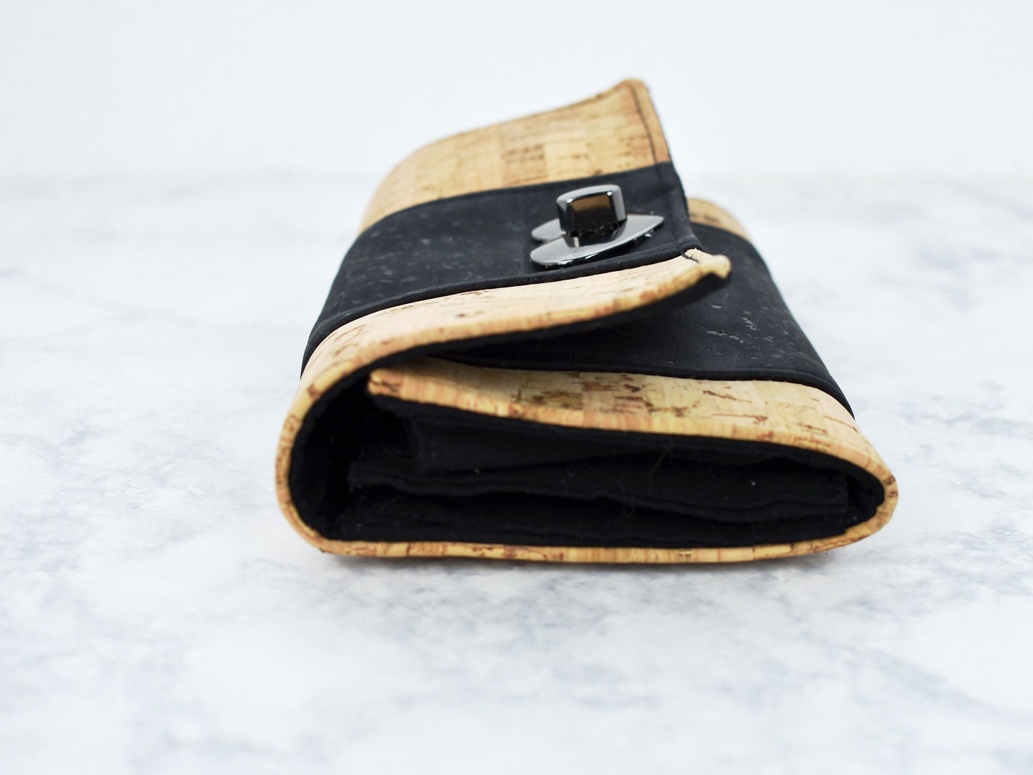 Compact Wallet - Vegan Eco Friendly Small Clutch - Personalizable - Special Idea for Someone - Earth Friendly - Two Toned