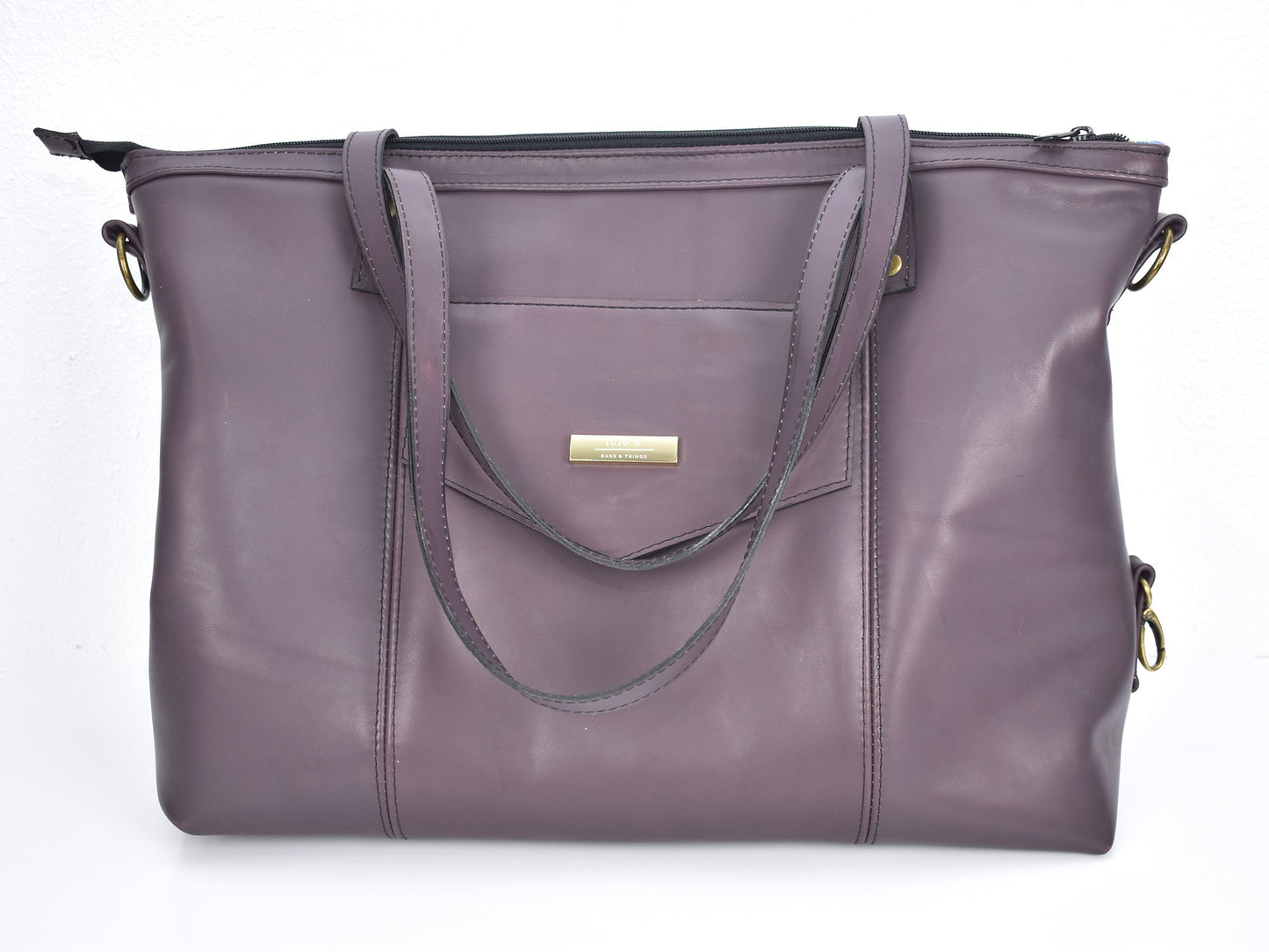 Ladies Leather Purse - Women's Laptop Bag - Sophisticated Style Shoulder Tote -Executive - Trendy Fashion Statement - Sophisticated Tote Bag