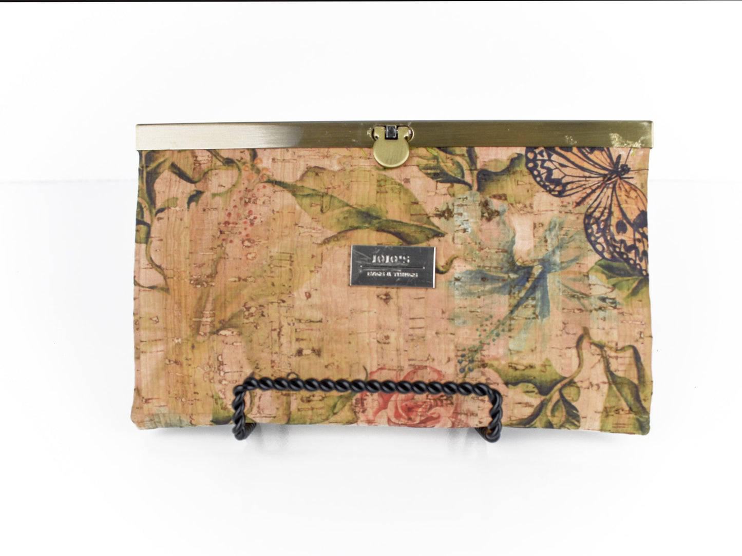 Cork Wallet -  Slimline Faux Leather Vegan - Fabric Eco Friendly - Ladies Pocketbook - Women's Stylish Clutch - Gift  Mom Grandmother Sister