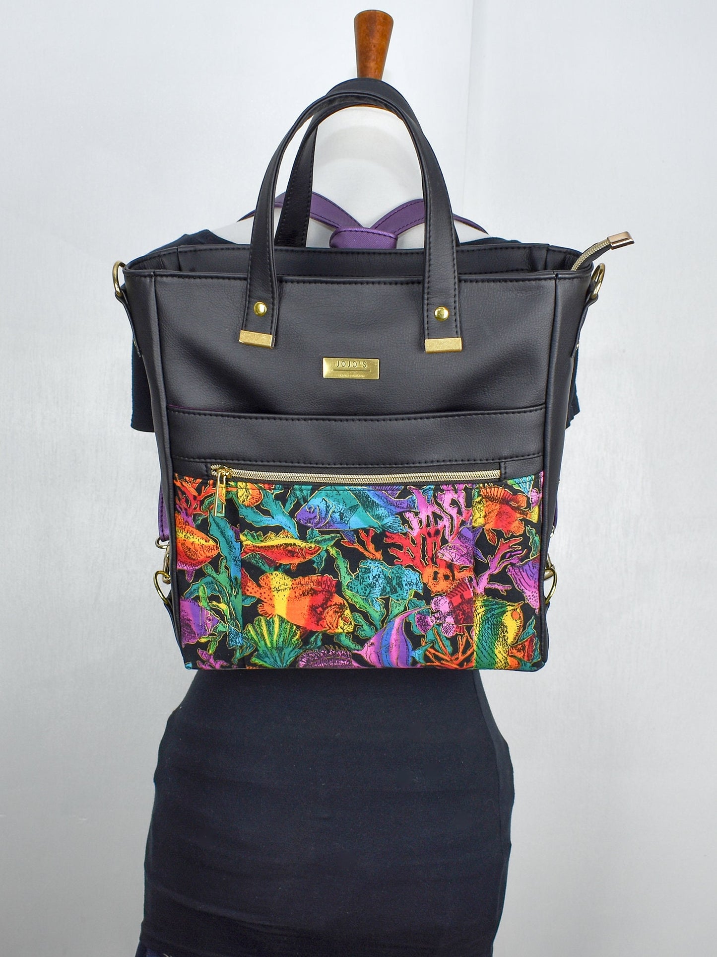 Backpack Purse CC- Faux Leather Convertible Bag - Lady Gun Lover Gift - Conceal Carry Purse Crossbody - Eco Friendly Product - CCW