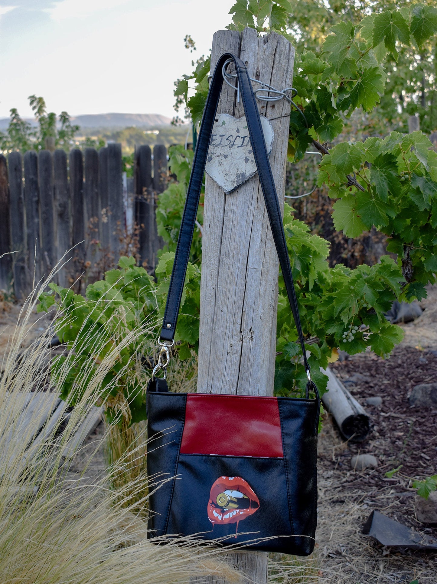 Women's Faux Leather Crossbody Purse- Gift for Gun Lover - Shoulder Tote - Conceal Carry Purse - Ladies CC Bag - Concealed Gun Purse