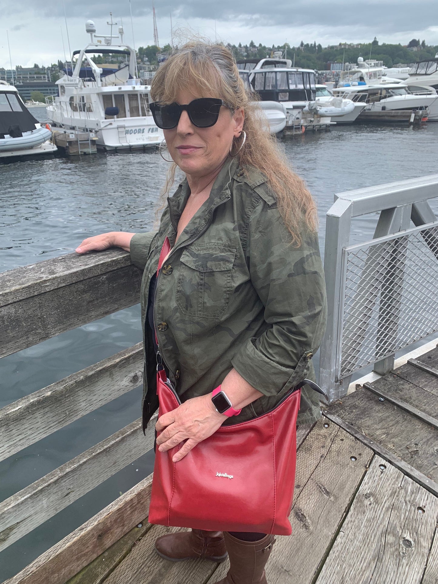 Women's Conceal Carry Hobo Style Purse - Faux Leather Bag - Stylish Gift for a Lady Gun Lover - Matching Wallet - Custom Crossbody