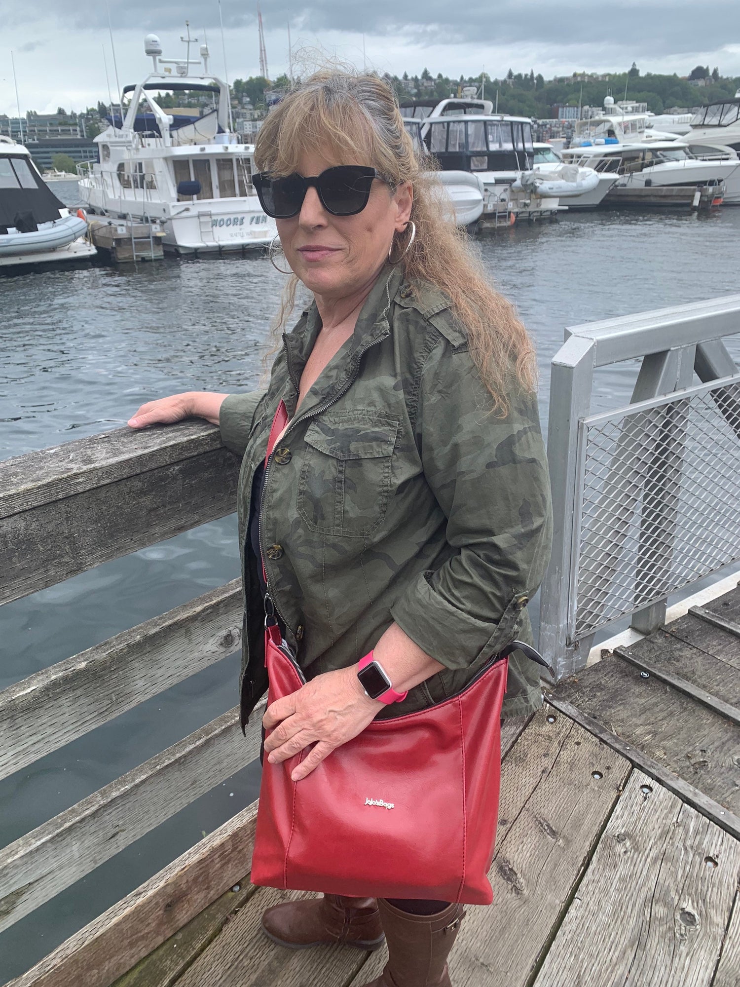 Women's Conceal Carry Hobo Style Purse - Faux Leather Bag - Stylish Gift for a Lady Gun Lover - Matching Wallet - Custom Crossbody