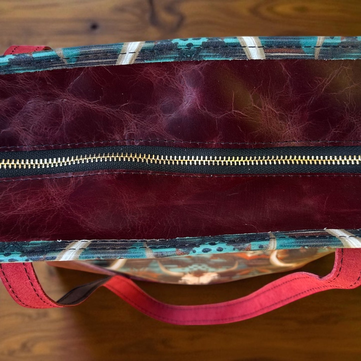 All leather Tote Style Purse
