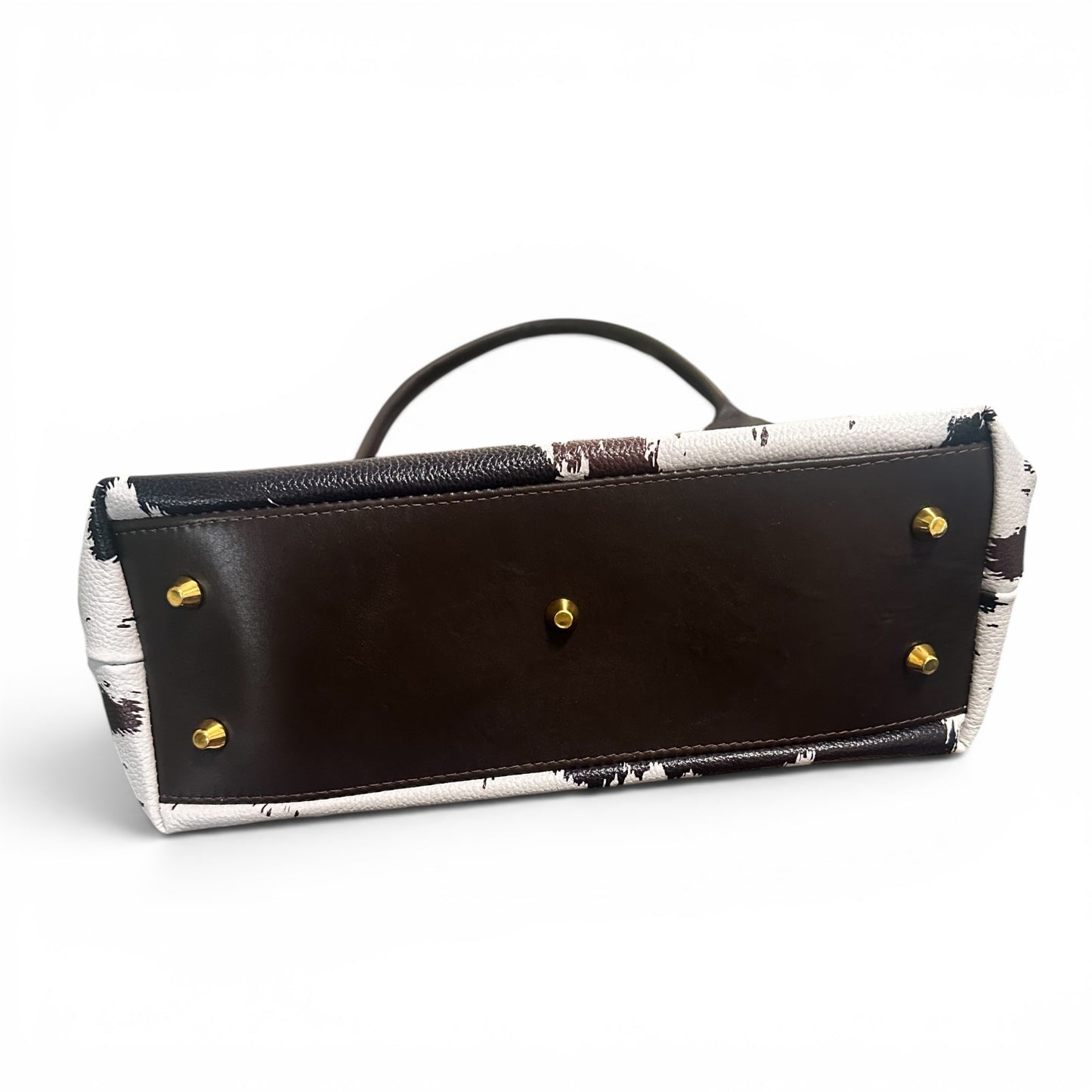 Leather Cow Print Shoulder Bag