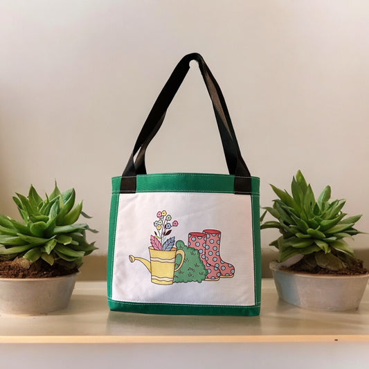 Green Canvas Gardening Tote Bag