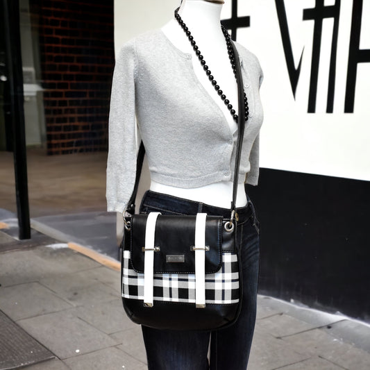 Miss Margarita Small Black/White Crossbody Purse
