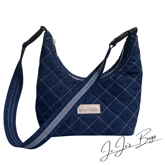 Quilted Denim Hobo Bag