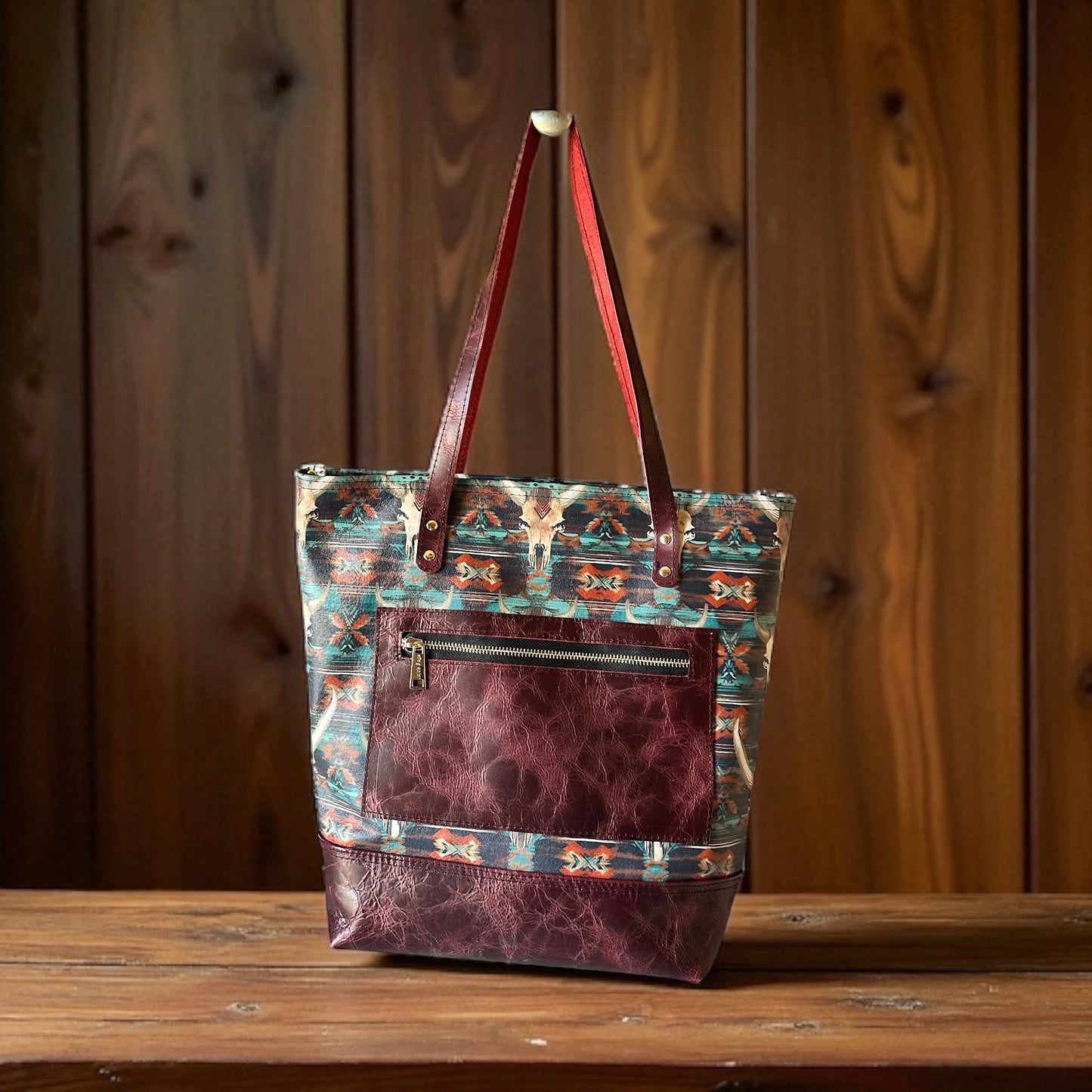 All leather Tote Style Purse
