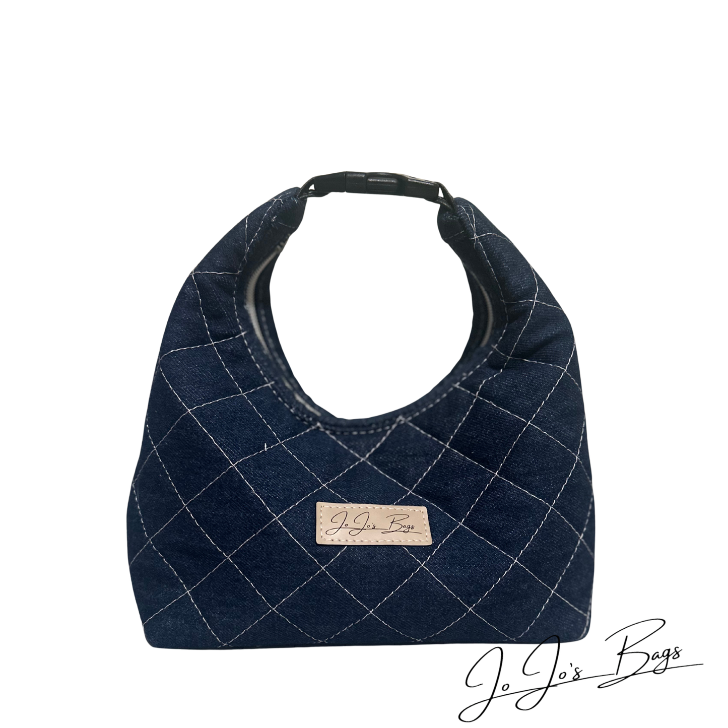 Quilted Denim Hobo Bag