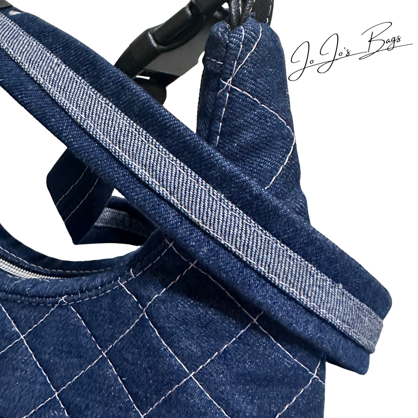 Quilted Denim Hobo Bag