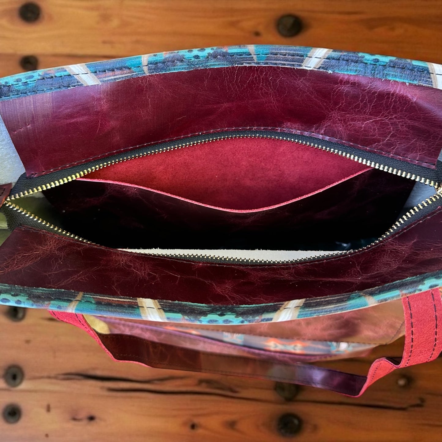 All leather Tote Style Purse