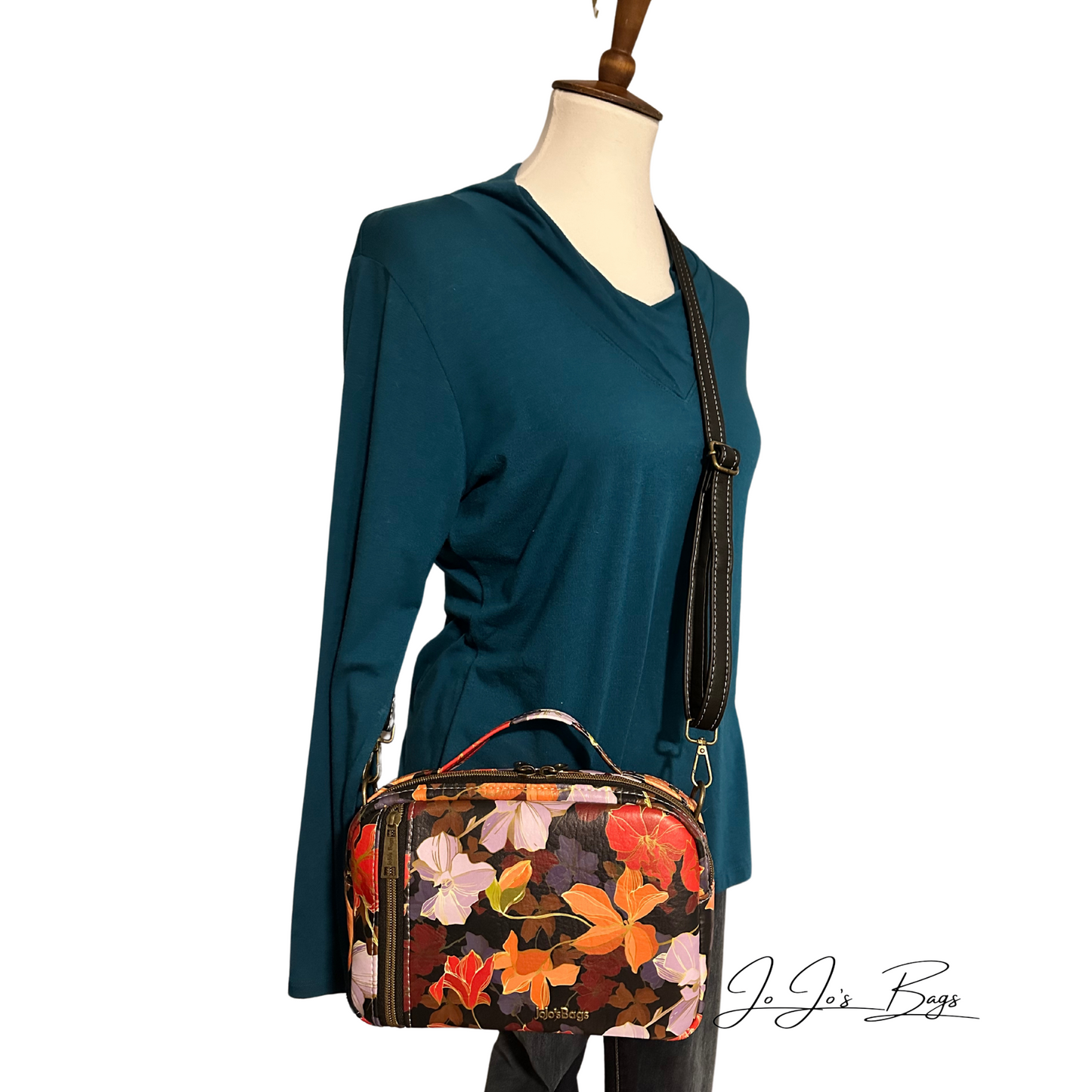 Colorful Floral Crossbody Handbag