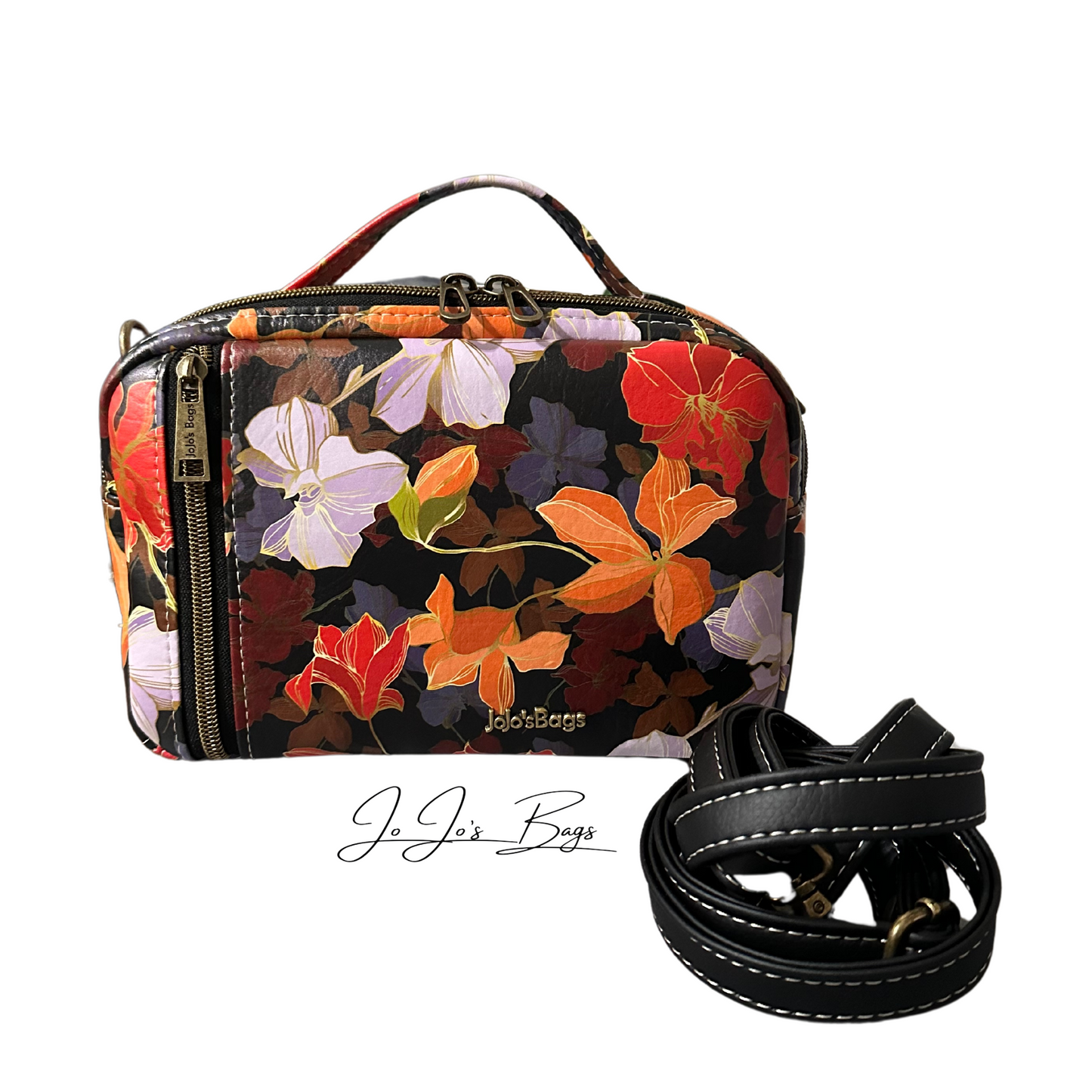 Colorful Floral Crossbody Handbag