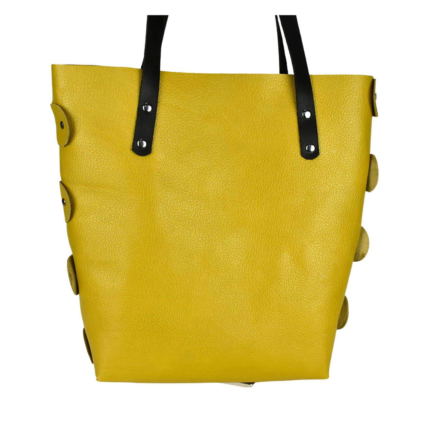 Golden Yellow Leather Tote Bag