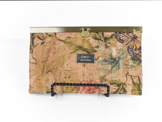 Cork Wallet -  Slimline Faux Leather Vegan - Fabric Eco Friendly - Ladies Pocketbook - Women's Stylish Clutch - Gift  Mom Grandmother Sister