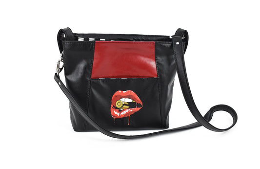 Women's Faux Leather Crossbody Purse- Gift for Gun Lover - Shoulder Tote - Conceal Carry Purse - Ladies CC Bag - Concealed Gun Purse