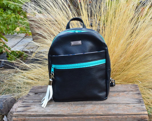 Everyday Backpack - Small Back Pack - School Bag - Stylish Purse for Student or Teacher - Preppy Design